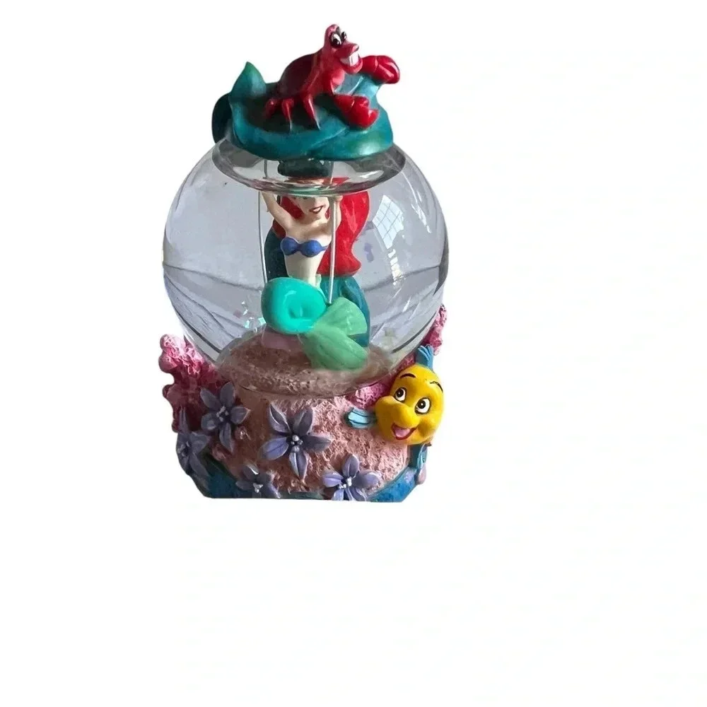 Disney Little Mermaid Ariel Swing Snowglobe Water Globe Glass Dome Figurine